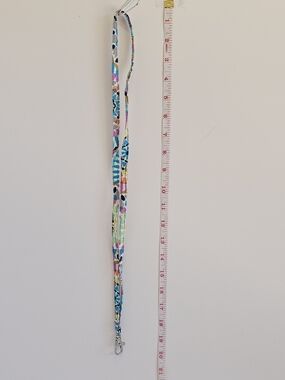 Vera Bradley Multicolor Floral 20 Inch Lanyard With Silver Hardware